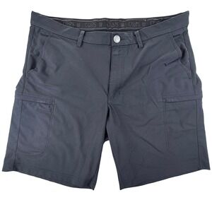 Chaps Golf Mens Black Performance Cargo Shorts Size 34‎ Solid Athletic